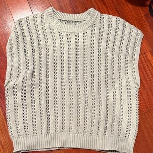 Gray Knit Sleeveless Sweater